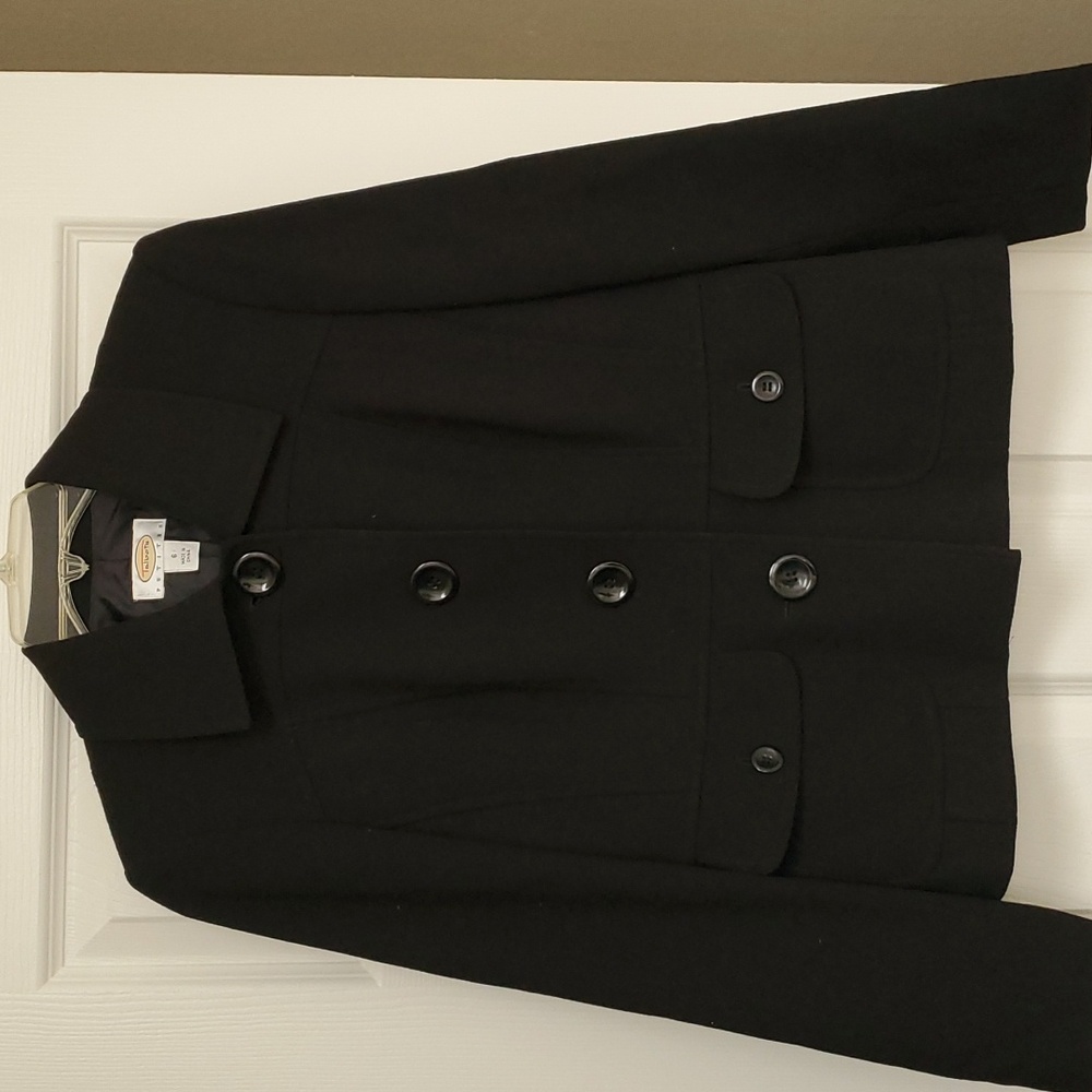 Talbots Vintage Black Wool Blazer Size 6
